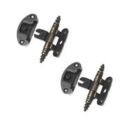 BricoShopping® Par de bisagras para puerta de muebles antiguos de madera en estilo clásico para sala de estar o dormitorio arte povera pesadas de golpe bisagras envejecidas anticuadas (BS0202, Bronce)