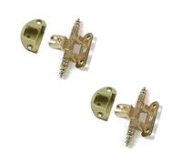 BricoShopping® Par de bisagras para puerta de muebles antiguos de madera y armarios de estilo clásico salón o dormitorio arte pobre pesado bisagras antiguas antiguas (BS0202, dorado)