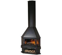 BRICOSOL CHIMENA DE LEÑA METÁLICA DE RINCÓN BRONPI Modelo Lorca-R