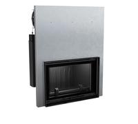 Bricosol Chimenea de leña de hierro fundido WIKTOR 14 kW Ø 200 puerta elevable