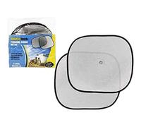 Bricotech - Set 2 parasoles de metal para el coche 44 x 40 cm