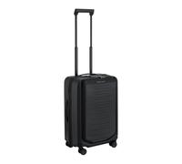 Brics Porsche Design Roadster Hardside - Spinner extensible para equipaje de mano con bolsa (53,3 cm), negro mate, 21-22" Domestic Carry-On
