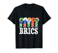 Brics Tee Países Brasil Rusia India China Sudáfrica Camiseta