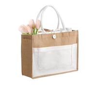Brida Bolsa de Arpillera para Playa y Boda - Bolsa de Mano Impermeable