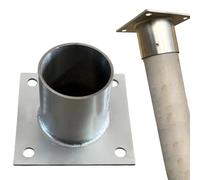 Brida de base de poste de tubo redondo - Base de zapata de cubierta para pasamanos, rieles de escalera, postes de luz, porche y cubiertas de soporte de valla