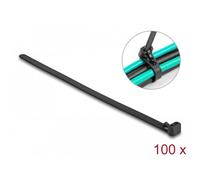 Brida de cable Delock reutilizable resistente al calor 200 x 7,5 mm 100 piezas negro