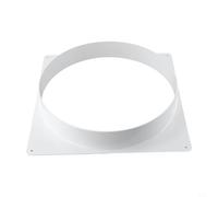 Brida de conector de conducto de ventilación para ventilador extractor, ventilación de baño y cocina, herramienta de conducto de plástico con agujeros preperforados para una fácil instalación, blanco