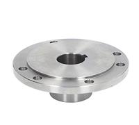 Brida de Conexión de Mandril, Acabado Brillante, 6 Orificios de Montaje, Brida de Torno de 125 Mm con Caja de Almacenamiento para K11-125 K12-125 K72-125(16 mm/0,63 pulgadas)