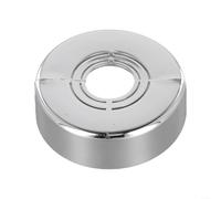 Brida de cubierta decorativa para integración de tuberías y uniformidad visual en instalaciones de oficina en casa, calefacción de gas, tuberías de drenaje, fregadero, inodoro (plateado)