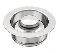 Brida de eliminación de basura para fregadero de acero inoxidable, para fregaderos de cocina de 3-1/2 pulgadas con tapón de empuje giratorio, tapón de drenaje plateado resistente al óxido