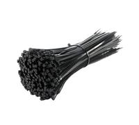 Brida de nailon for cables, autobloqueo, plástico negro, fijo, 100 Uds(4x150mm)
