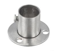 Brida de pared de posición fija para conexión de tubo redondo utilizando material de acero inoxidable y método de bloqueo mecánico (19 mm)