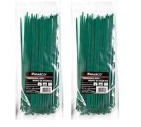 Brida de Poliamida 6.6 Verde, Bolsa de 100 Unidades, Dimensiones 2.5x100mm, Ideal para sujeción y organización de cables. (Paquete de 2)