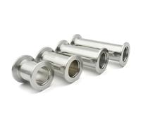 Brida de tubo corto de vacío de acero inoxidable 304 KF16, KF25, KF40, KF50, unión de fijación rápida, accesorios for tubos de vacío KF de 40 a 200 mm(KF50 60MM)