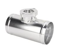 Brida de tubo de válvula de soplado, 3 pulgadas/76 mm BOV Adaptador de tubo de brida de válvula de soplado Reemplazo de aleación de aluminio para Greddy Tipo RS FV RZ