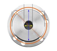 Brida del eje motor mandril manual se puede instalar con tres garras y cuatro autocentrantes de simple efecto 80125(Independent 100 12 shaft flange)