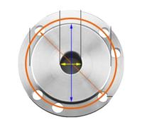 Brida del eje motor mandril manual se puede instalar con tres garras y cuatro autocentrantes de simple efecto 80125(Independent 80 24 Shaft Flange)
