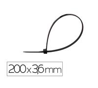 Brida q-connect color negro 200x3,6 mm bolsa de 100 unidades - KF17187