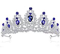 Bridal Crown Tiara Cristal Blanco Crown Princesa Bridal Crown Accesorios de Boda de la Boda Swear brillantemente, mostrando una Belleza Exquisita