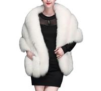 Bridal Faux Cape - Elegante envoltura para mujer, invierno de Shawl, estilo verde lujurioso suave | Exquisitely Crafted Warm Scarf Cover Up For Wedding Party Formal Dress Evening Wear