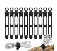Bridas - 10 Unidades Organizador De Cables De Silicone | Herramienta Multipropósito Para Gestión De Cordones Para Agrupar Almacenamiento Escritorio Coche Carga