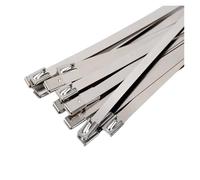 Bridas Acero Inoxidable 10 20 50 100 Uds 7,9mm 0,31 pulgadas bola autoblocante bridas for cables de acero inoxidable 304 envoltura escape recubierto bloqueo Metal Zip-escape(20PCS,7.9x350mm)