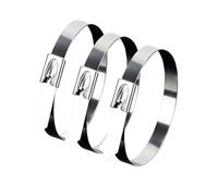 Bridas autoblocantes de acero inoxidable, 4,6/7,9 x (100-400) mm, paquete de 20(4.6x250)