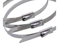 bridas con cremallera, 10/30 piezas de acero inoxidable reutilizable autosellante anillo sujeción brida for cables multiusos metal hardware organizador 30(15pcs,4.6mm*600)