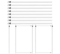 Bridas de acero inoxidable, bridas de acero inoxidable resistentes, estructuras de soporte de plantas para granja industrial, hogar, suministros de valla agrícola, patio, césped, jardín