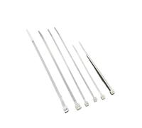 Bridas de Acero Inoxidable Color negro blanco material de nylon las correas autoblocantes del alambre y bridas for cables(Black,4.8x200mm 20pieces)