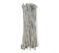 Bridas de aluminio de calibre 11 para valla de malla de eslabones de cadena, caseta de perro, reparación de granja, resistente a la corrosión, acabado plateado, juego de 100 piezas (10 pulgadas)
