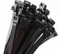 Bridas de cable resistentes de gran ancho con resistencia a los rayos UV de 80 kg/175 libras de resistencia a la tracción, temperatura de trabajo 5 ℉ - 176 ℉ - Bridas de alambre de nylon ajustables y