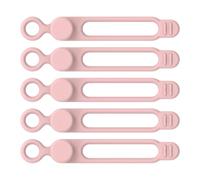 Bridas de cable reutilizables, Bridas para la gestión de cables | Organizador de cables elásticos para la gestión de cables | Correas de sujeción de silicona de 5 piezas para almacenamiento, soporte