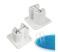 Bridas de fijación para escalera de piscina, soporte de montaje de resina | Bridas de escalera para piscina, resistentes, para estabilidad en el suelo, jardín, césped, terraza, kayak, barandilla, boda