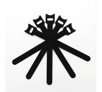 Bridas de nailon liberables, organizador de cables, color negro, 15, 20, 25 y 30 cm, correas de gancho de nailon, paquete de vendajes, bridas de plástico largas (50 piezas, 250 mm)