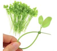 Bridas de nailon para plantas con forma de hojas, 50, 100, 200 unidades para gestionar líneas de riego y cableado eléctrico (50 piezas)