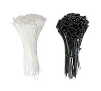 Bridas de nylon, Brida for Cables Blanco Negro 3x(60-200) mm Nylon Autoblocante 100 Piezas(Black,3x150)