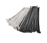 Bridas de nylon, Bridas for cables de nailon con autobloqueo, 100 piezas, blanco, negro, varios tamaños(White,3x120 width 1.8mm)