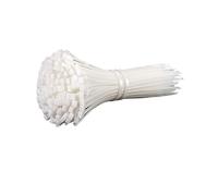 Bridas de nylon con clip, Juego de bridas for cables con cremallera plástico y nailon autoblocantes, 100 Uds., 7,6mm x 15-45cm, negro blanco(White,7.6mm x 35cm 100pcs)