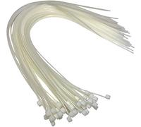 Bridas de plástico blancas largas y anchas, extra grandes, con cierre de cremallera, 9 x 750 mm, 100 piezas, Abrazaderas Plastico, Fleje Plastico (9 x 750 mm, blanco)