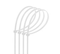 bridas de poliamida 4,8x250 mm, 30 unidades, color blanco, ideales para sujeción, organización y fijación en proyectos diversos.
