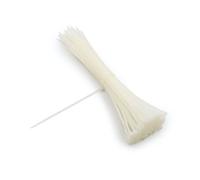 bridas de poliamida, 40 uds, 3,6 x 200 mm, color blanco, adecuadas para sujetar cables y organizar espacios.