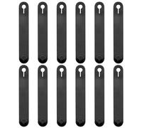 Bridas de silicona, bridas reutilizables, bridas de goma negras, sujetacables para moto, organizador de cables para cargador de móvil, ordenador, hogar, oficina, cocina, colegio (80MM, 12 piezas)