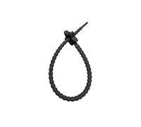 Bridas de silicona en forma de serpiente, Bridas de silicona multicolores 22 cm 10 piezas autoblocantes reutilizables(Black)