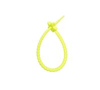 Bridas de silicona en forma de serpiente, Bridas de Silicona Reutilizables Multicolor 22cm 10 Piezas(Yellow)