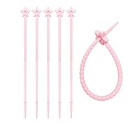 Bridas de silicona en forma de serpiente, Bridas for Cables Autoblocantes De Silicona Multicolor 22cm Paquete 10(Color 3)