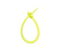 Bridas de Silicona Reutilizables for Bolsas 22 cm, con Cierre Cremallera, for Sujetar Cables, for Auriculares, línea Datos Universal(Yellow)