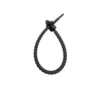 Bridas de Silicona Reutilizables for Bolsas 22 cm, con Cierre Cremallera, for Sujetar Cables, for Auriculares, línea Datos Universal(Black)