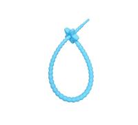 Bridas de Silicona Reutilizables for Bolsas 22 cm, con Cierre Cremallera, for Sujetar Cables, for Auriculares, línea Datos Universal(Blue)