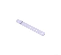 Bridas de silicona reutilizables, paquete de 10 unidades, ajustables, elásticas, organizador de cables de datos para cables de carga y auriculares con diseño de hebilla, 17 cm (morado)